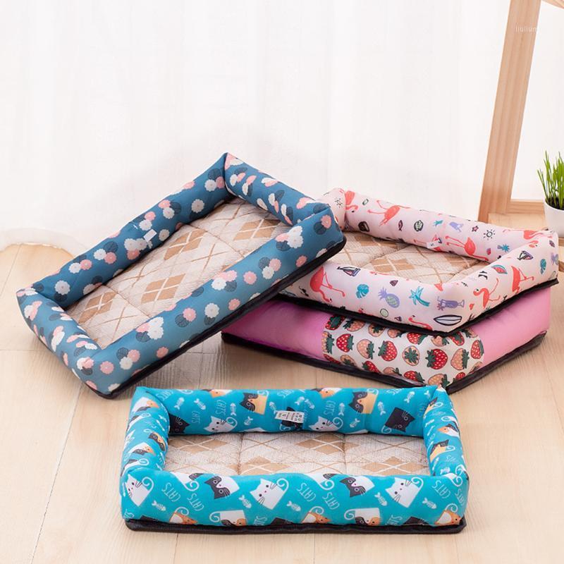 

M/L 2020 Summer Pet Supplies Pet Bed Ice Silk Dog Mat Cooling Pad Mat For Dogs Cat Blanket Sofa Breathable Dog Bed1