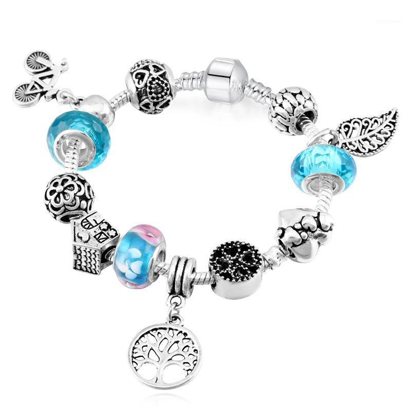 

2020 new bracelet European and American popular Diy beaded bracelet cherry blossom butterfly charm1