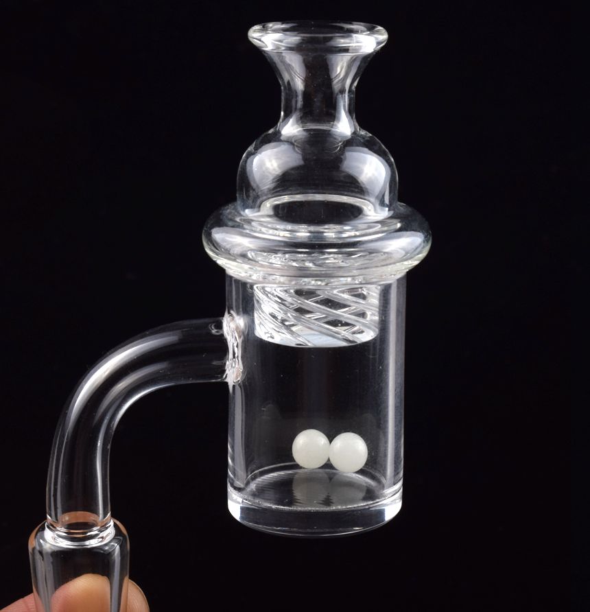 

25mm OD Accessories Quartz Banger Nail with Spinning Carb Cap Terp pearls set 10mm 14mm 18mm Male Female for Dab Rigs