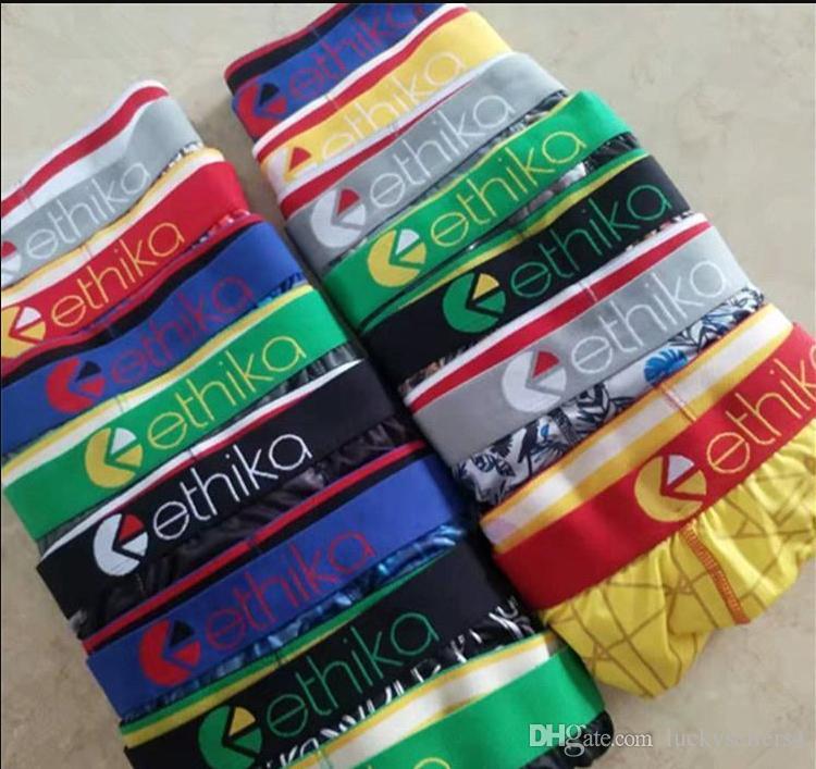 

New luxury Ethika men Boxer Shorts Sexy Underpants Young Soft Comfortable Fashion Elastic Famous Brand Boxer Underwear For Men5454, Maxied color