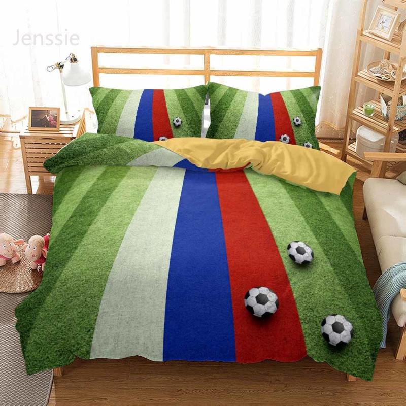 

Bedding Sets 2/3 Piece Sport Set Boys Bedroom Decor Quilt Cover 3d Football Basketball Print Duvet Queen King Gift, Color-13