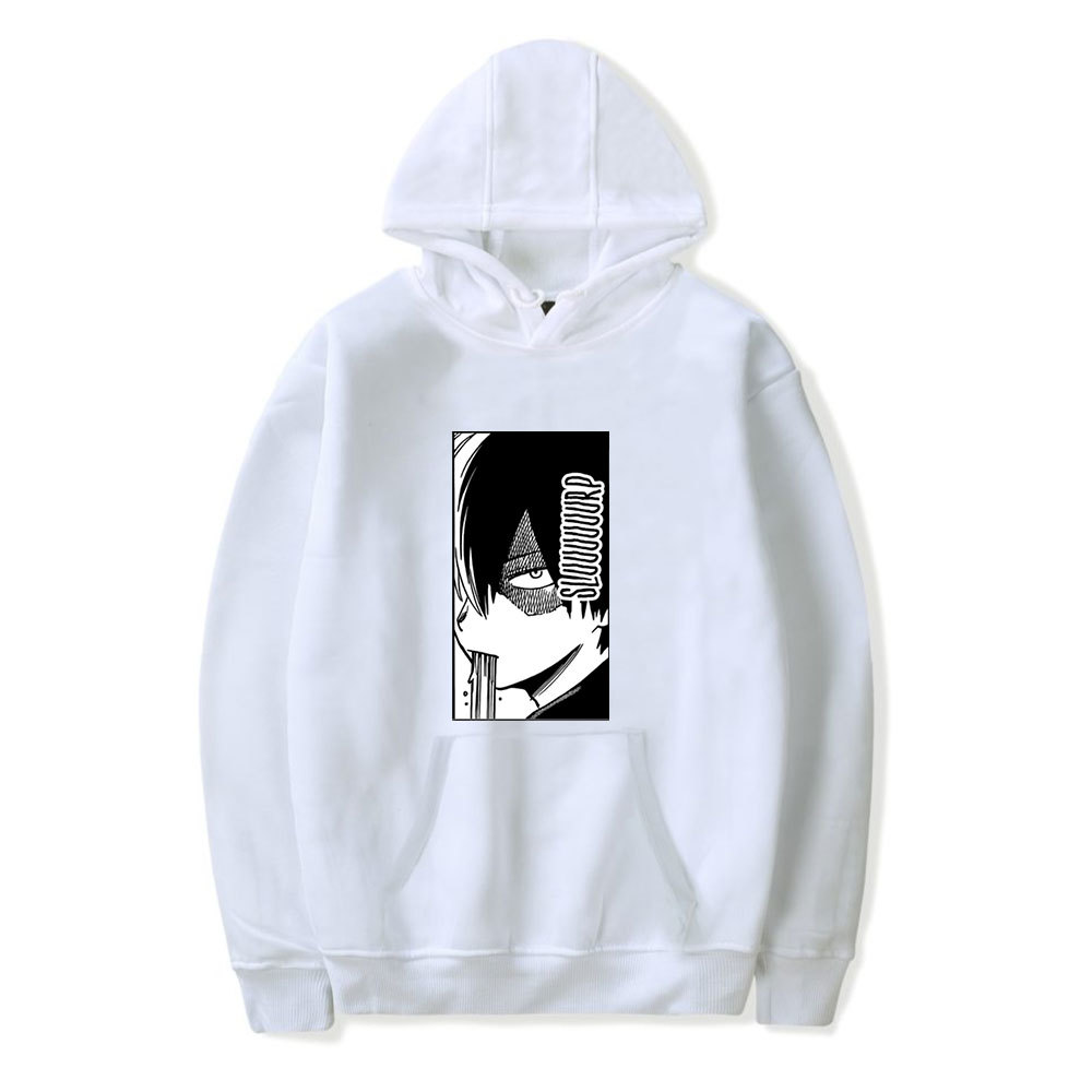 

Hot Anime Hoodie My Hero Academia Sweatshirt Men/Women Harajuku Fashion Cartoon Todoroki Pullover Hooded Children Casual Hoodies, Black