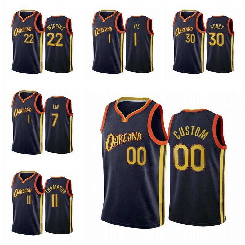 

Golden State's Warriors's MEN Stephen Curry Jeremy Lin Damion Lee Klay Thompson City 2020-21 Custom NBA's Basketball Jersey