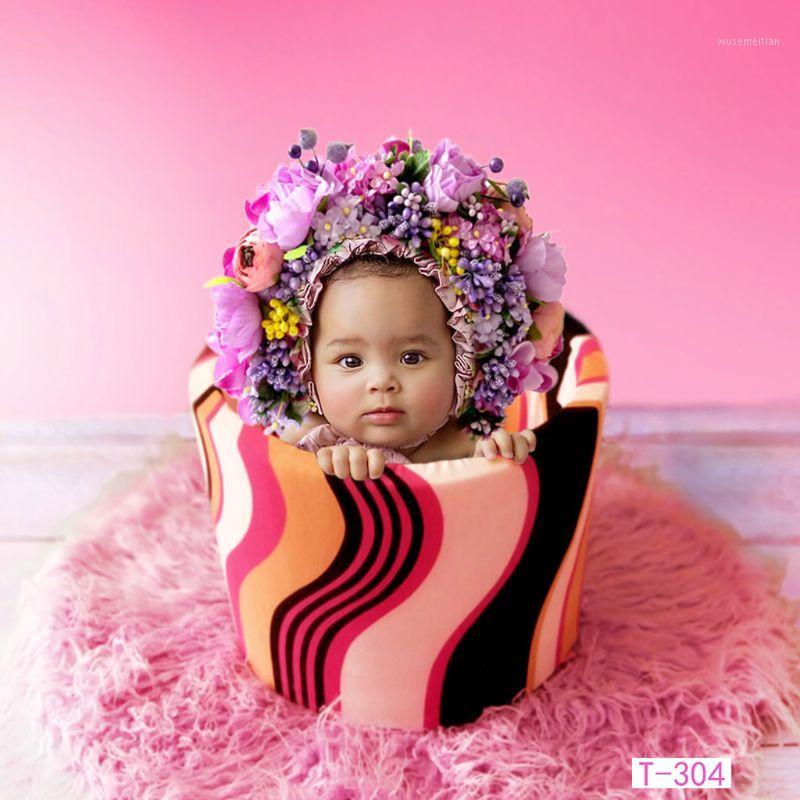 

Flowers Florals Hat Newborn Baby Photography Props Handmade Colorful Bonnet Hat P31B1, Pink