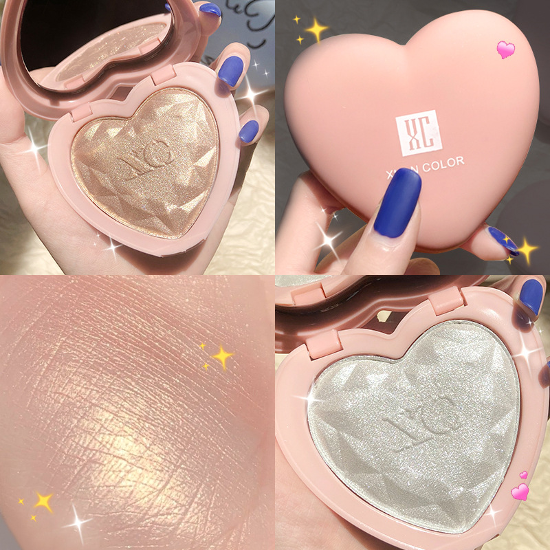 

Diamond highlighter stereoscopic tray heart-shaped highlighting powder