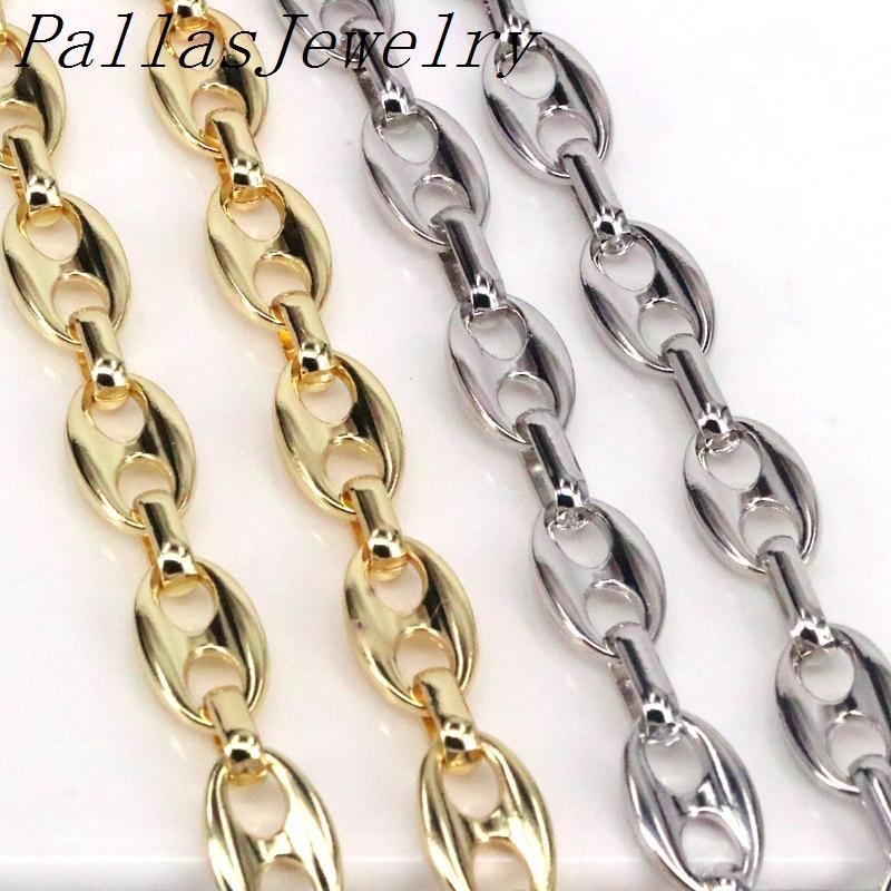 

3Meters, Gold Silver Color Big Coffee Bean Chains Punk Hip Hop DIY Jewelry Handmade Necklace Bracelet Accessories