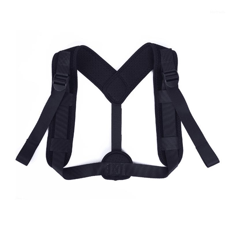

Spine Back Shoulder Support Corrector Band Brace Correction Humpback Pain Relief Prevents Slouching Adjustable Posture Corrector1, Black