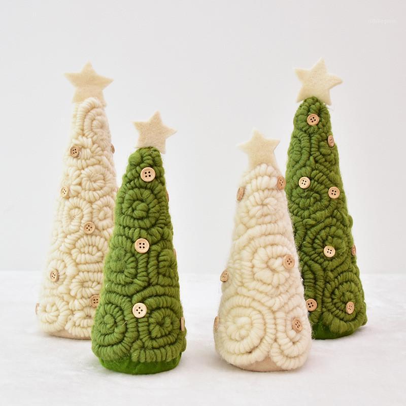 

Merry Christmas Tree Creative Wool Felt Mini Tree Christmas Gift for Girls New Year Xmas Pendant Decoration for Home DF481