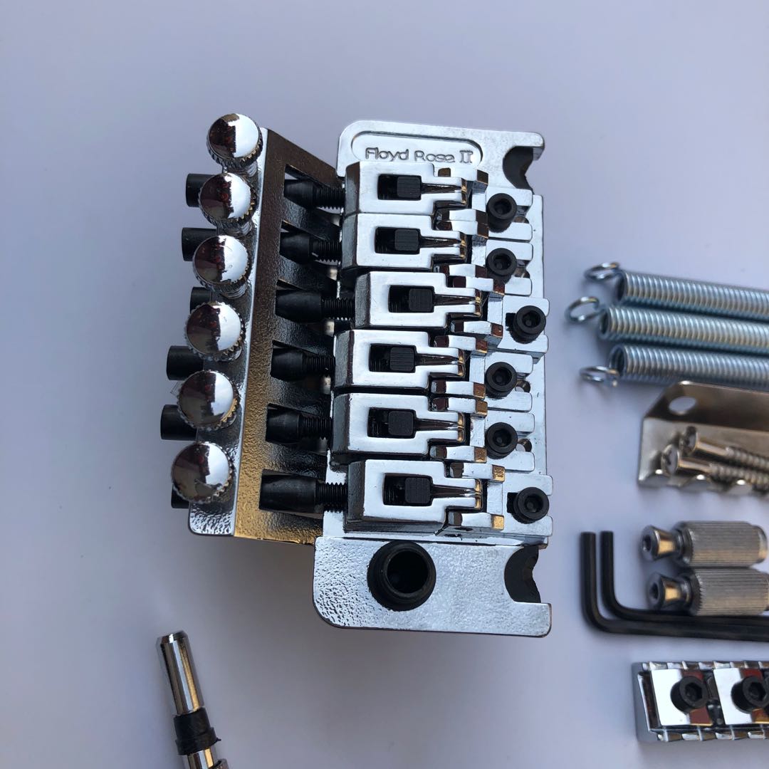 Floyd Rose Tremolo Bridge System Chrome Double Shake Electric Guitar Pull String Plate-image-527687172