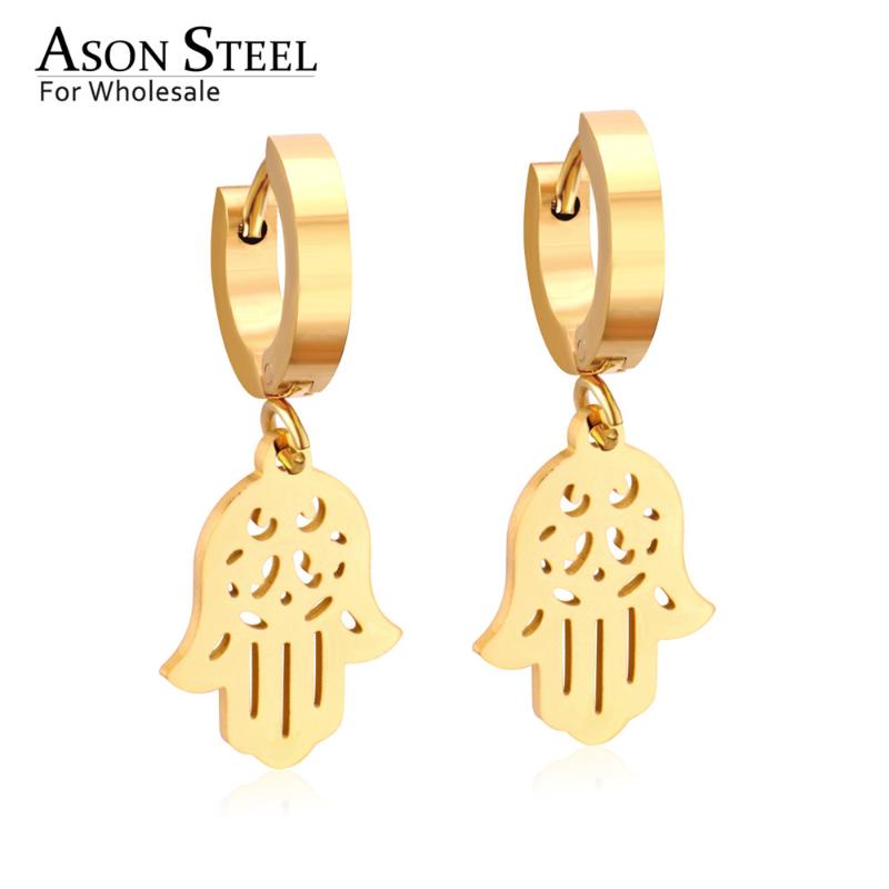 

ASONSTEEL Fashion 2020 Statement Drop Dangle Hand Palm Earrings for Women Stainless Steel Earring Set for Female Jewelry