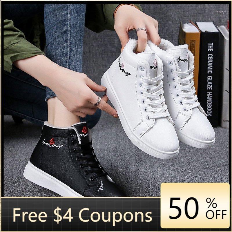 

Women Shoes Winter Women Boots Warm Fur Plush Lady Casual Shoes Lace Up Fashion Sneakers Zapatillas Mujer Platform Snow Boots1, Black