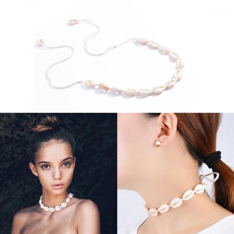 

Fashion Creative Bohemian Ethnic Style Seaside Shell Handmade Simple Short Necklace1