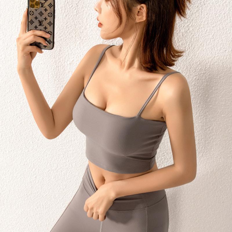 

Sexy Women Sport Bra Top For Fitness Push Up Workout Bra Solid High Impact Crop Top Breathable Running Wear1, Black