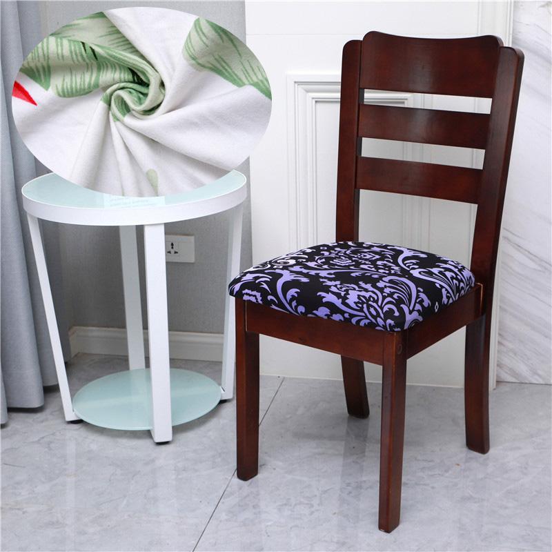 

Chair Seat Protector Covers Printed Kitchen Stretch Dining Chair Cover Removable Elastic Seat Case Living Room Slipcover Stretch