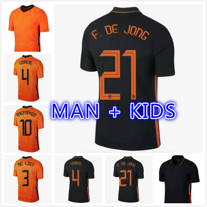 

2020 2021 Netherlands soccer jersey Holland football jerseys kits shirt 20 21 camisa de futebol maillot de foot Kids soccer jerseys, Black;yellow