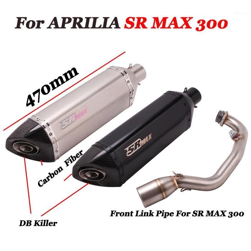 

For Aprilia SR max300 MAX 300 Full System Motorcycle Exhaust Modified Front Middle Link Pipe Carbon Fiber Muffler With DB Killer1
