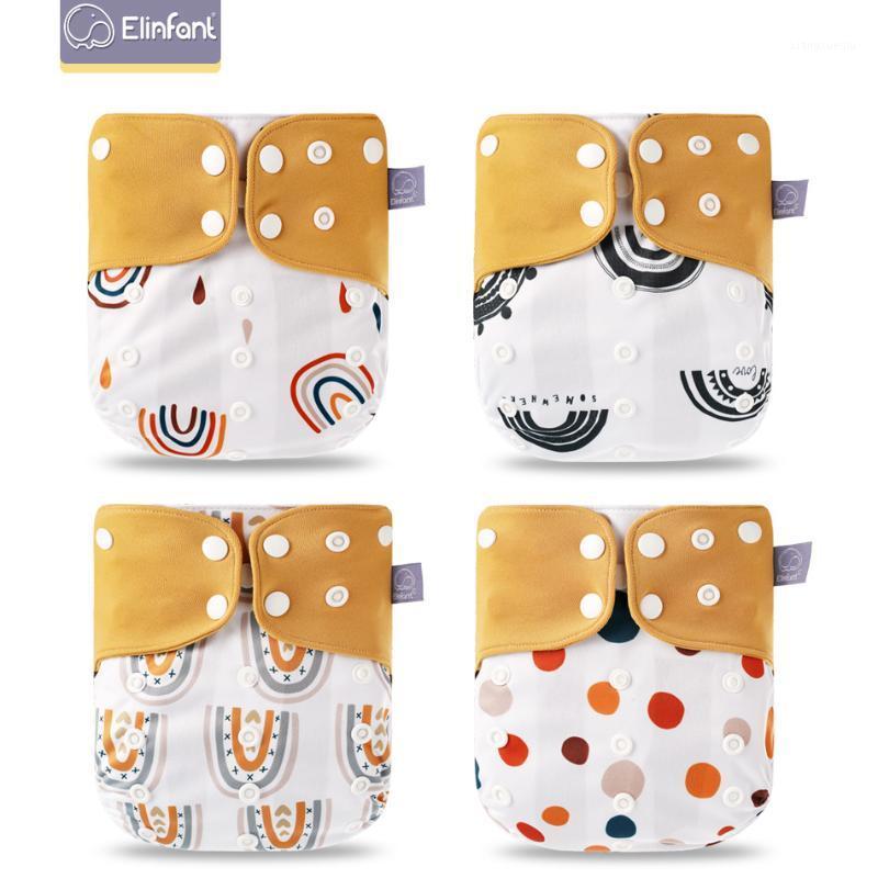 

Baby diapers coffee fiber fabric deodorant breathable mesh four-piece baby learning washable cloth diapers1, 4pcs