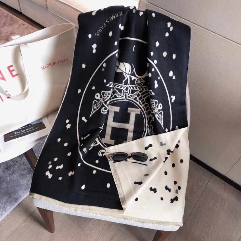 

New Women Winter Cashmere Scarves High-quality Camellia Floral Print Cashmere Scarf Lady Shawl Thick Warm Women Wraps