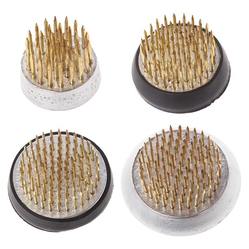 

Round Ikebana Kenzan Flower Frog With Rubber Gasket Art Fixed Arranging Tools