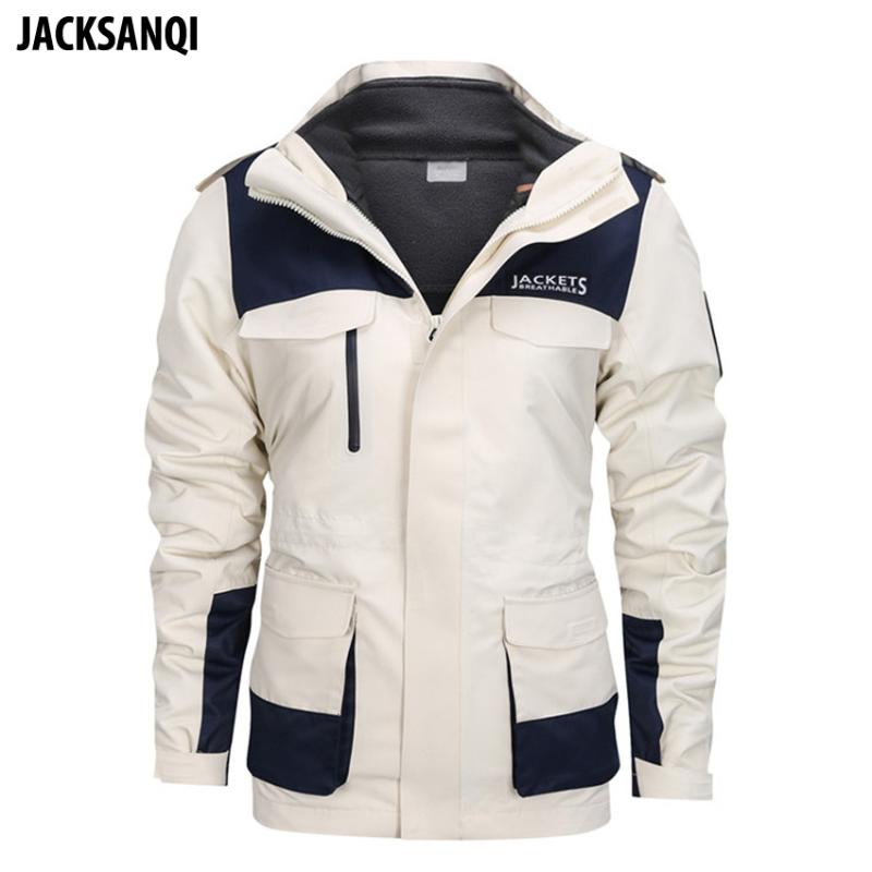 

JACKSANQI Winter Men Women Thick 2 Pieces Suit Warm Jackets Outdoor Inside Fleece Windproof Thermal Skiing Climbing Coats RA433, Women pink jacket