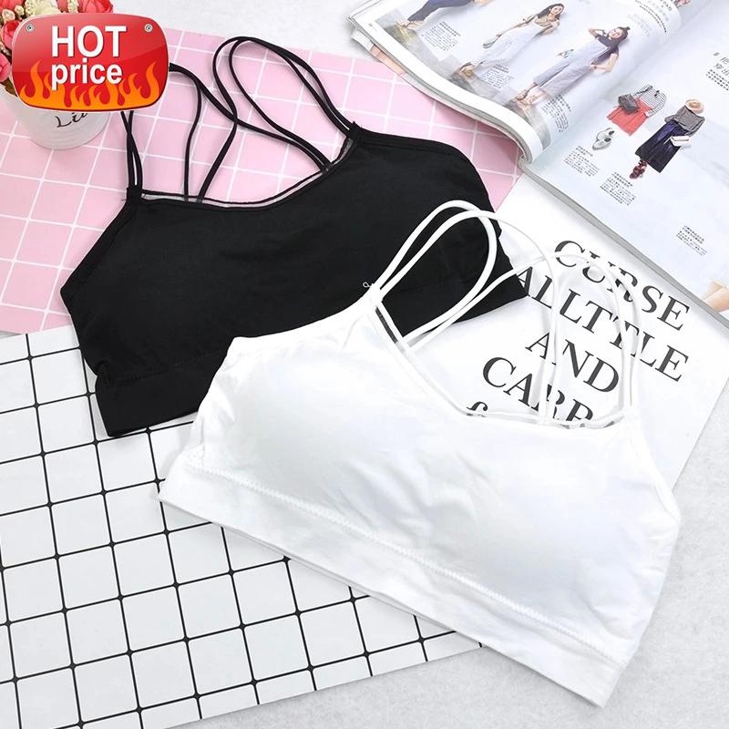 

Push Up Sports Bra Yoga Fitness Tops For Womens Gym Running Top Padded Bra Athletic Vest Underwear Shockproof Strappy Sports Top #xo8x, White