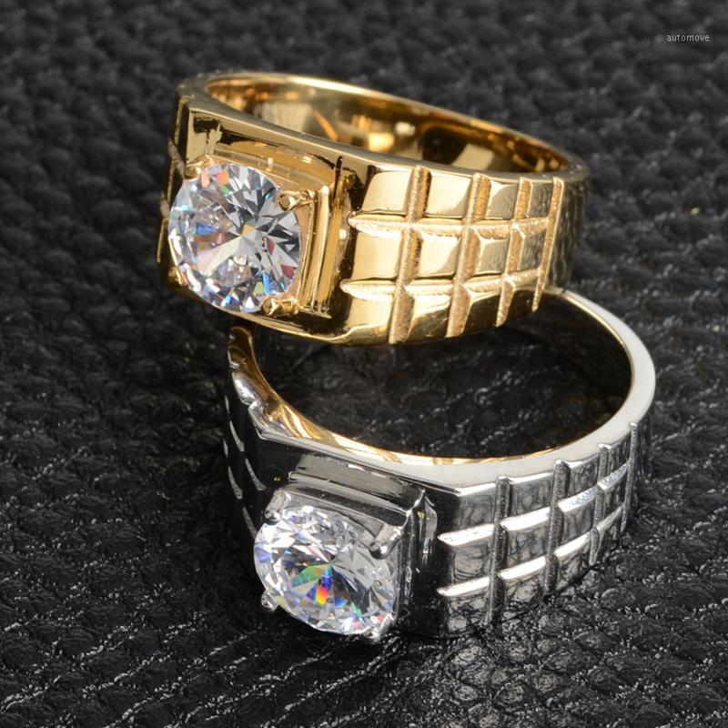 

Material: Stainless steel Engagement Ring 5A White Cubic Zircon Super Flash Rhinestone Wedding Band CZ Rings Jewelry wiont fade1