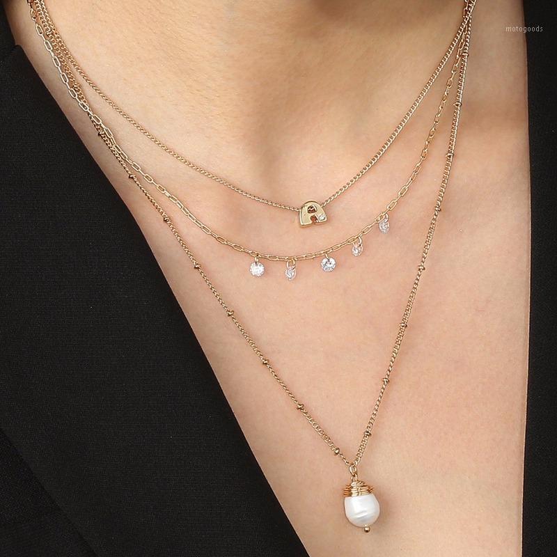 

Letter A Necklace Hand-wound Natural Pearl Necklace Three Layered Fashion Hot Selling Aesthetic1