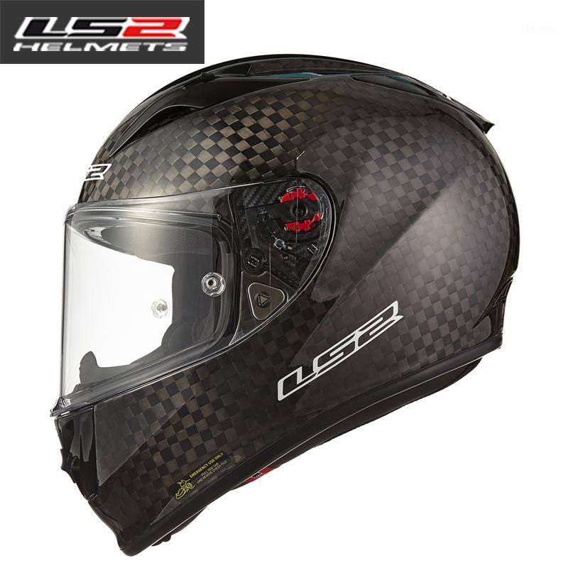 

100% Genuine LS2 FF323 latest carbon fiber top racing full face motorcycle helmet sports car moto helmets capacetes motociclismo1, Yellow racer