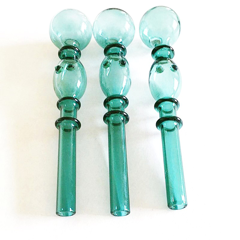 

Newest Hand Smoking Pipe Glass Oil Burner Pipe With Approx 14cm Colorful Glass Bowl Thick Pyrex Heady Glass For Tobacco Dry Herb