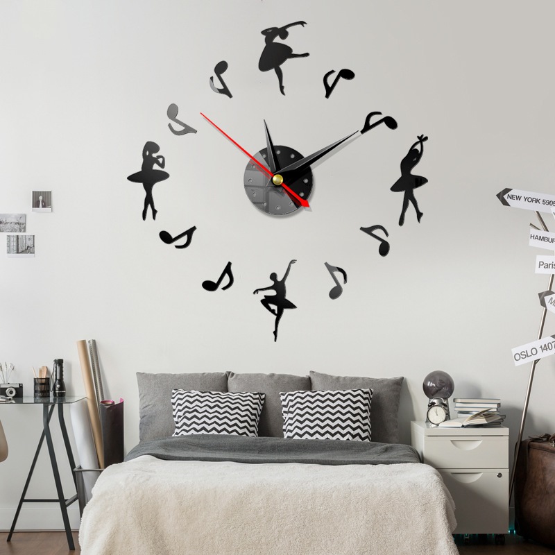 

Modern Design Mini DIY Large Wall-Clock Sticker Mute Digital 3D Wall Big Clock Living Room Home Office Decor Christmas Gift