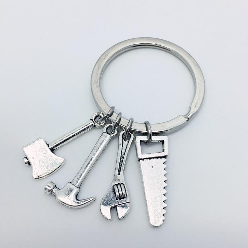 

Creative Tool keychain Wrench Spanner Hammer Saw Key Chain Ring Keyring Metal Keychain Halloween Gift