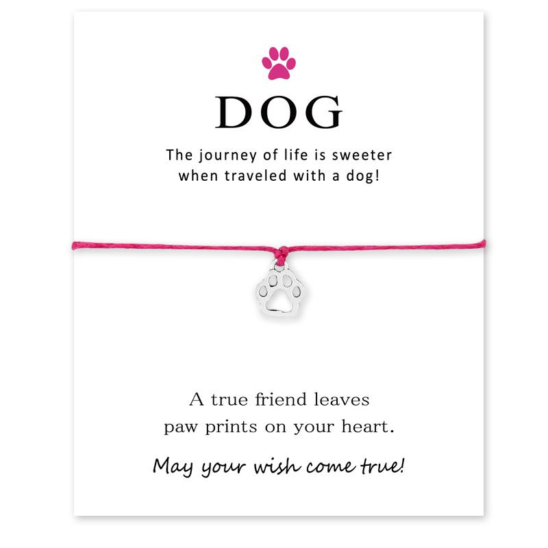 

Charm Bracelets Love My Dog For Women Girls Adjustable Statement With Card