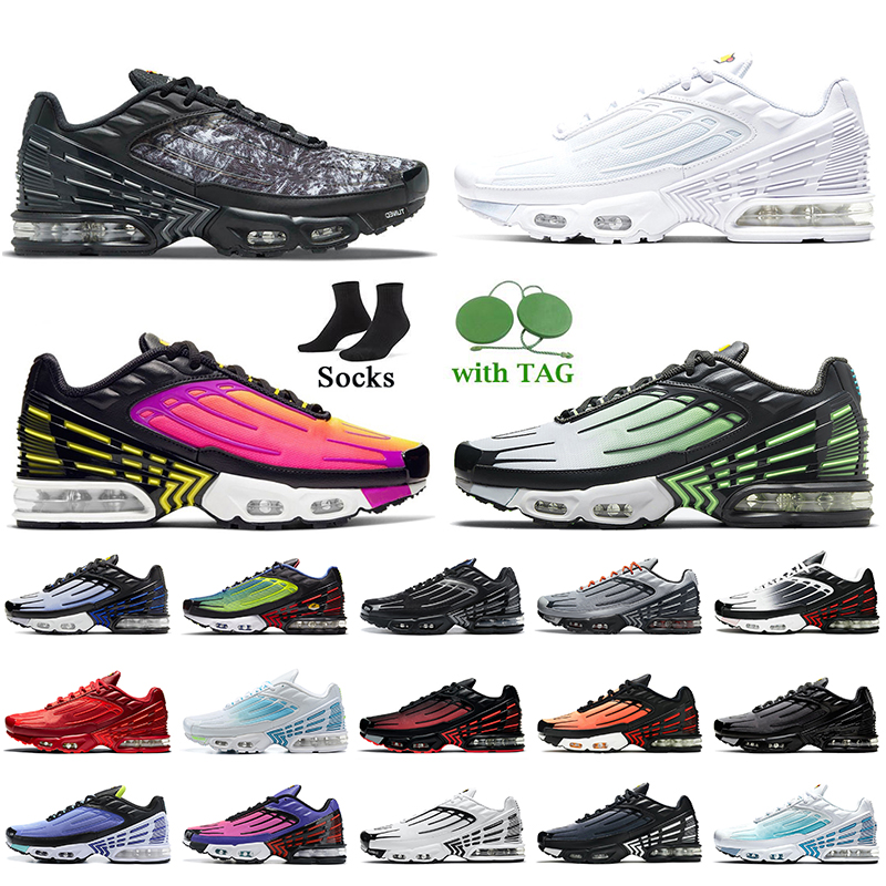 

Cushion Sports Big Size US 12 Women Mens Running Shoes Tuned Tn Plus 3 Shattered Ice Black Triple White Mesh Laser Blue Green Aqua Red Grey Obsidian Sneakers Trainers, C47 black grey with white 39-45