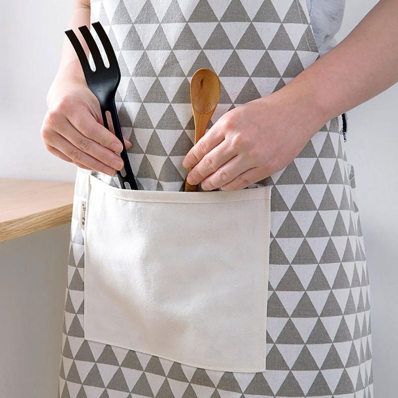

2021 NEW Japanese cotton and linen apron oil-proof cooking waist home kitchen adult ladies fashion sleeveless gown