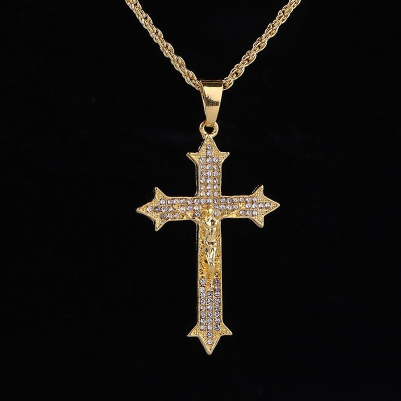 

Cross Pendant Crystal Cubic Zircon Cross Pendant Necklace For Men Hip Hop Jewelry Gift