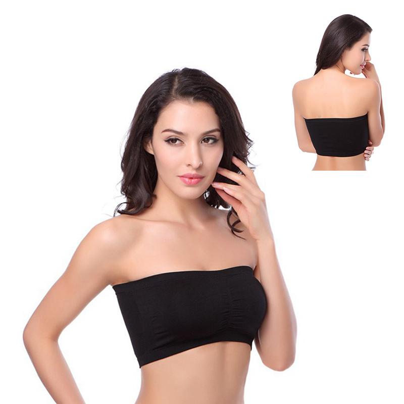 

Sexy Seamless Women Strapless Bras Comfort Breathable lightweight Support all over Support pads Removable Bra for Dropship