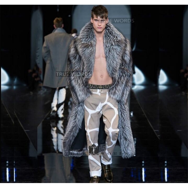 

Autumn faux mink jacket mens winter thicken warm long fur leather coat men loose jackets fashion B206 C1103, Silver