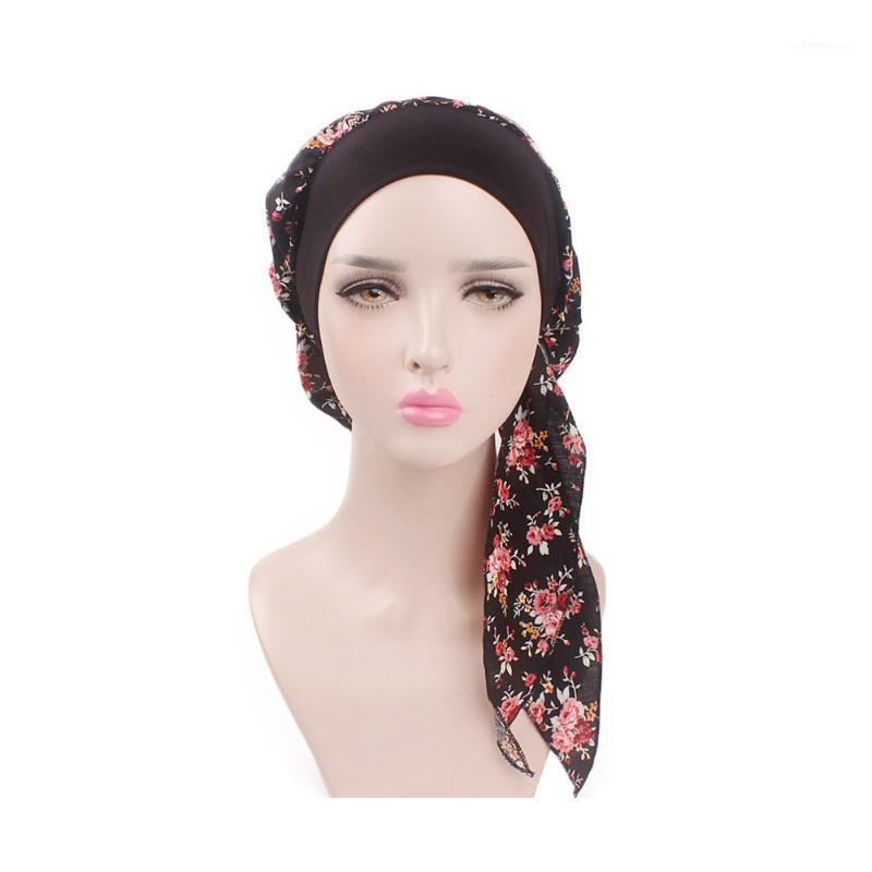 

Women Elastic Adjustable Cover Cancer Chemo Polyester Hair Loss Multi Colored Hair Accessories Turban Cap Muslim Hijab Fashion1, Coffee