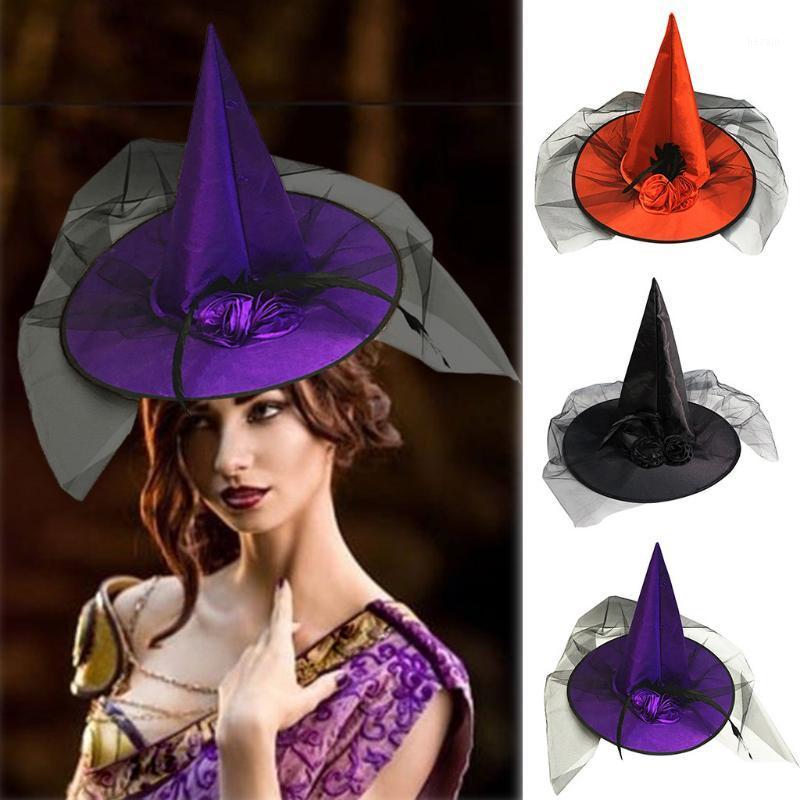 

Halloween Witch Hat Fashion Jewelry Party Supplies Women's Large Ruched Witch Hat Accessory for Holiday Halloween Party1