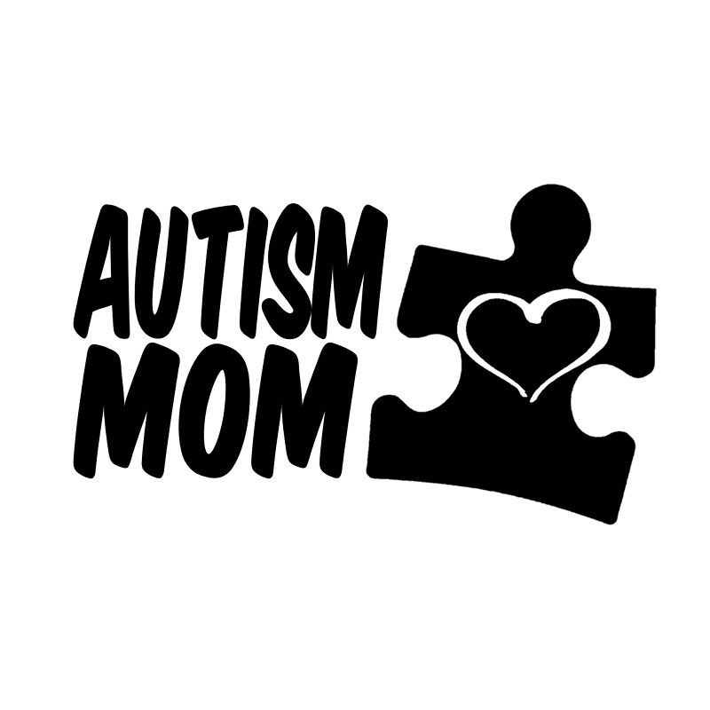 

14CM*8CM Personality Vinyl Accessories Autism Mom Car Window Sticker Decal Black Silver C15-3237