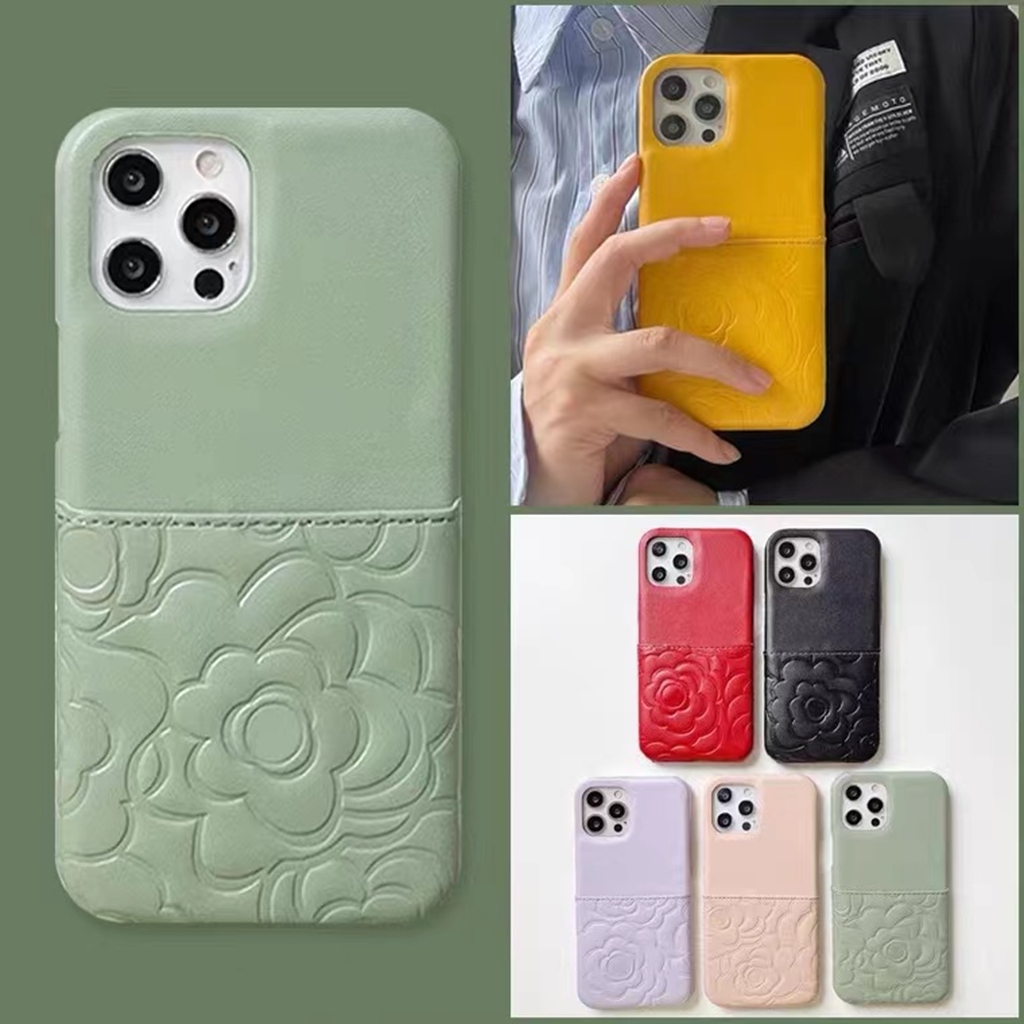 

Retro camellia card leather is suitable phone cases for Apple 12/13 Promax/11 mini/XR/XSmax/7 Plus/8 mobile phone case, Customize