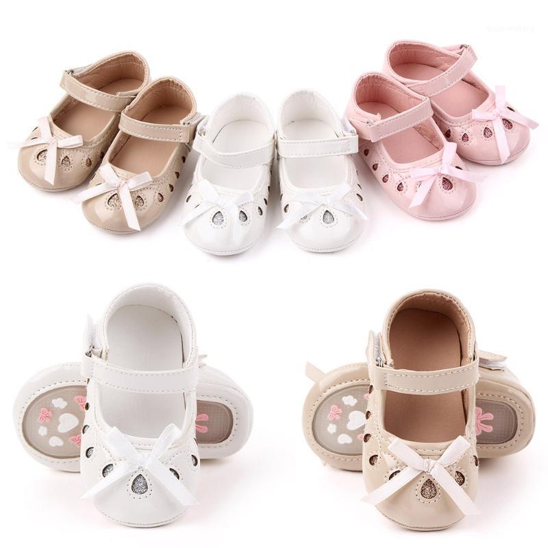 

New Baby Girls First Step Shoes Baby Soft Bottom Bow Non-slip Toddler First Walkers Booties Girls Shoes1, Pink