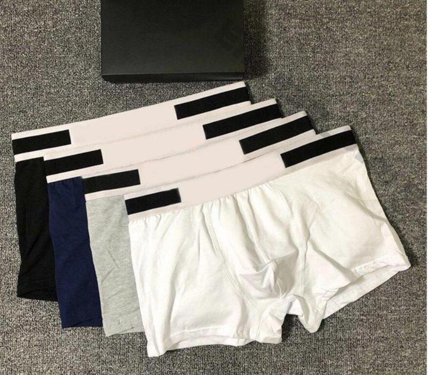 

6 colors/lot White Mens Designer Boxers Brands Underpants Sexy Classic Mens Boxer Casual Shorts Underwear Breathable Cotton Underwears, Black;white