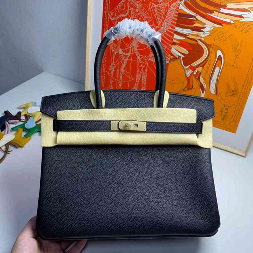 

9A+top quality Tote Bag half Handmade Togo Luxury designer Handbags brands classic fashion women purse cowhide leather pochette clutch with, Customize