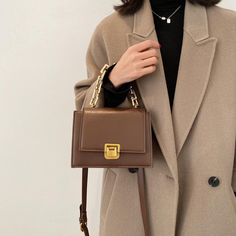 

Korean Fashion Pure Color Chains Women Handbags Designer Quality Ladies Shoulder Bags Casual Shopper Bags Girl Crossbody, Black