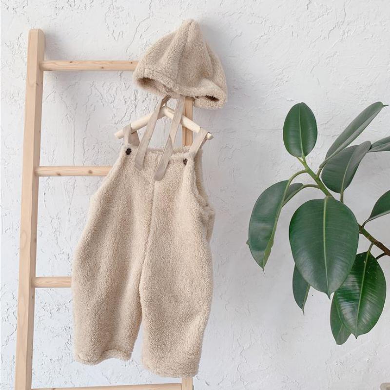 

2021 New Suspender Solid Baby Girl Plush with Hat 1-6 Years Girls Cute Overalls Pants for Kids Fzc1, 20709