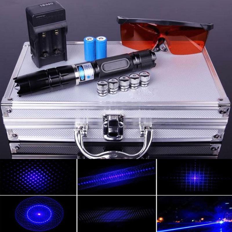 

Blue puntero Laser torch 445nm 10000m Outdoor Glow Party Bar Focusable lazer sight pointers Burning Birthday Gift