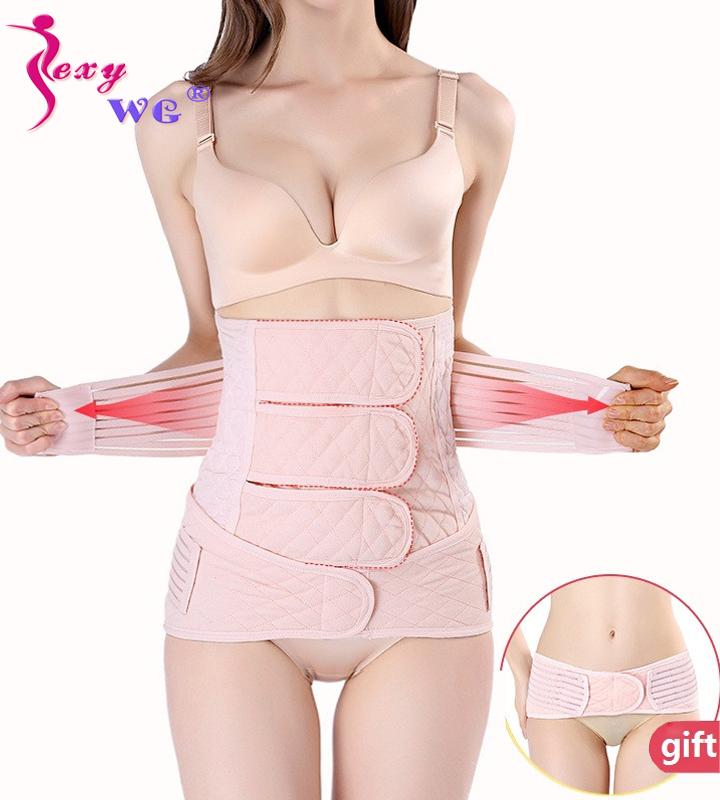 

SEXYWG Slim Waist Trainer 2 in 1 Abdomen Pelvis Belt Women Pregnancy Corset Postpartum Recovery Bandage Body Shaper Back Support, White belt