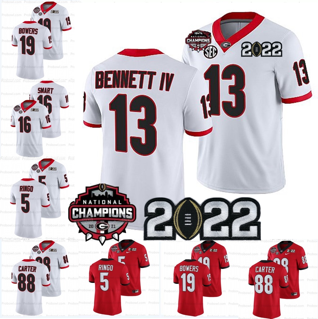 

2022 Nationals Champion Stetson Bennett IV Georgia Bulldogs UGA Football Jersey Lewis Cine George Pickens Zamir White Swift Kendall Milton Kelee Ringo NCAA Custom, As picture