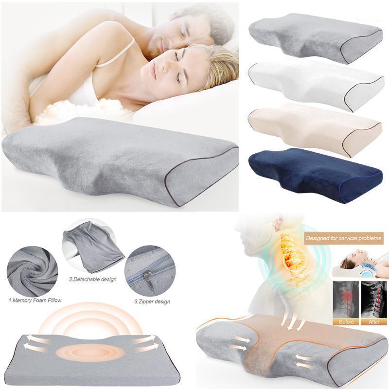 

Orthopedic Pillow Travel Neck Pillow Memory Foam PillowSlow Rebound Massager Cervical Health Care Improve Soft Sleeping1
